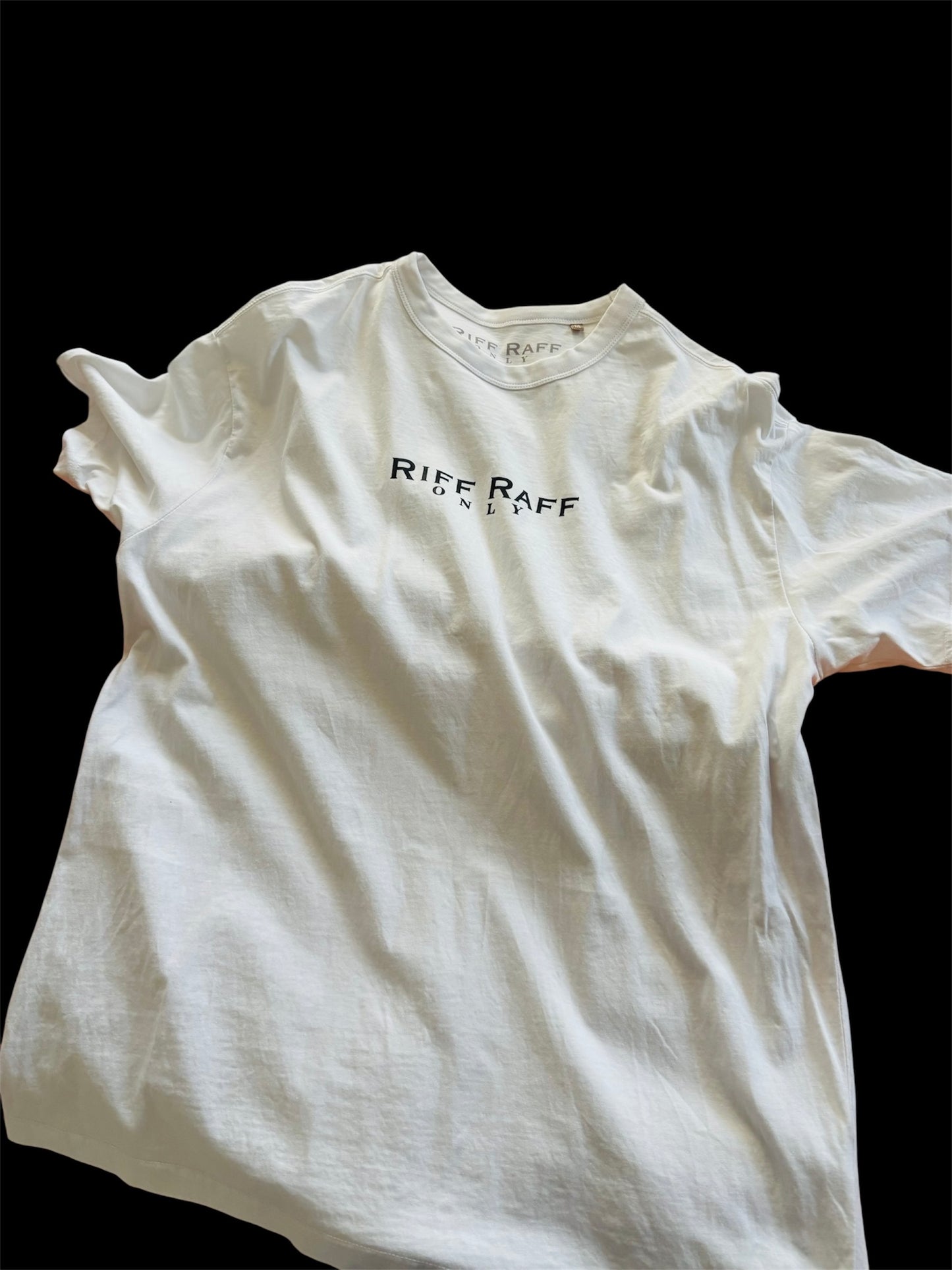White Oversized organic Riff Raff Only club T-shirt