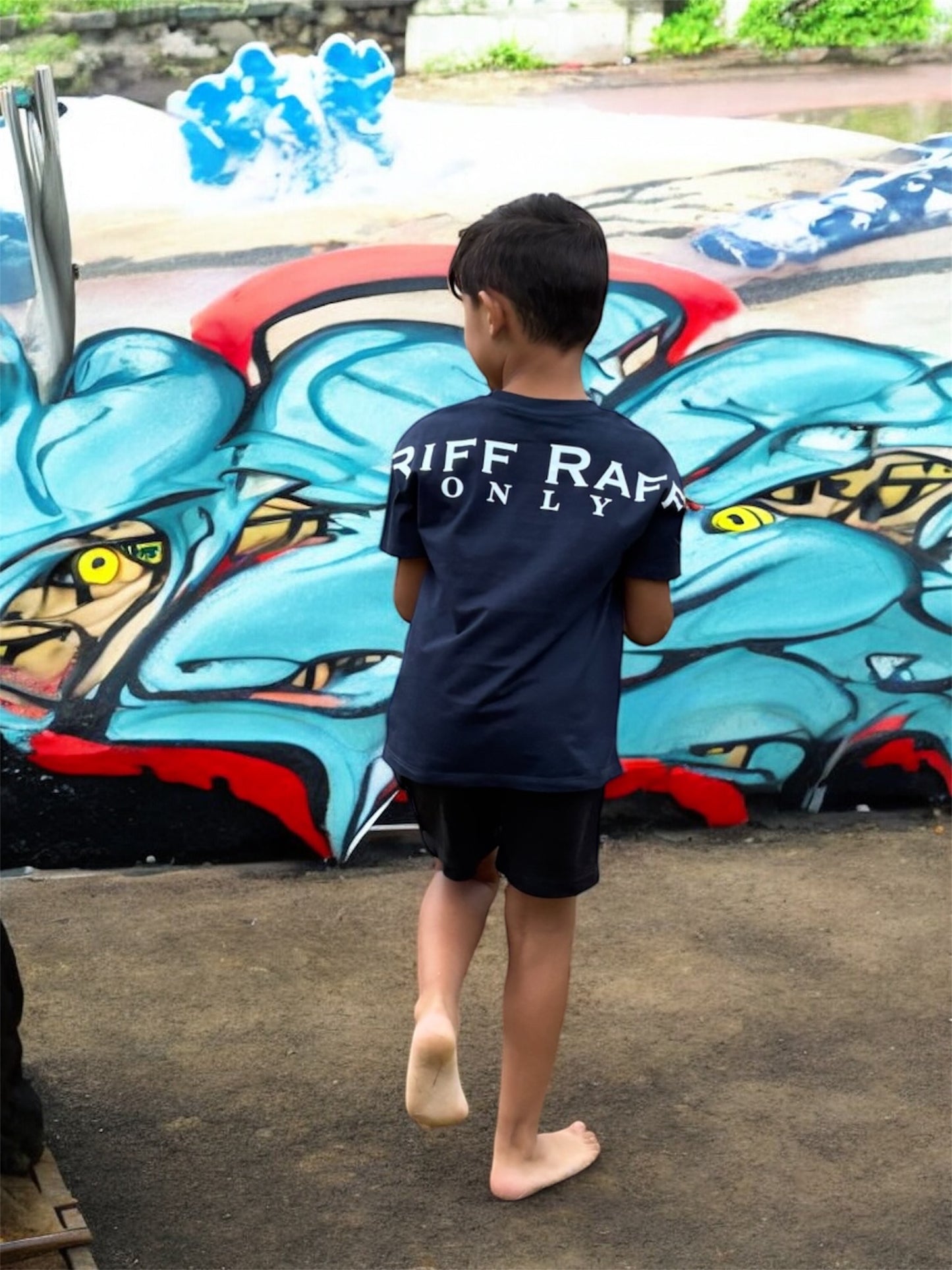 Kids oversized organic Riff Raff Only T-shirt