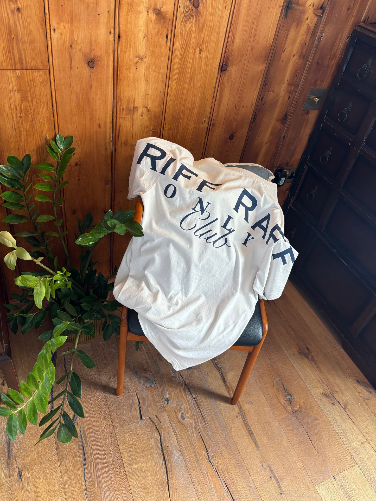 Off white Oversized organic bold Riff Raff Only club print