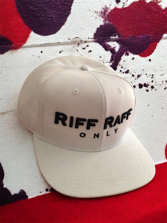 White Riff Raff Only snapback cap